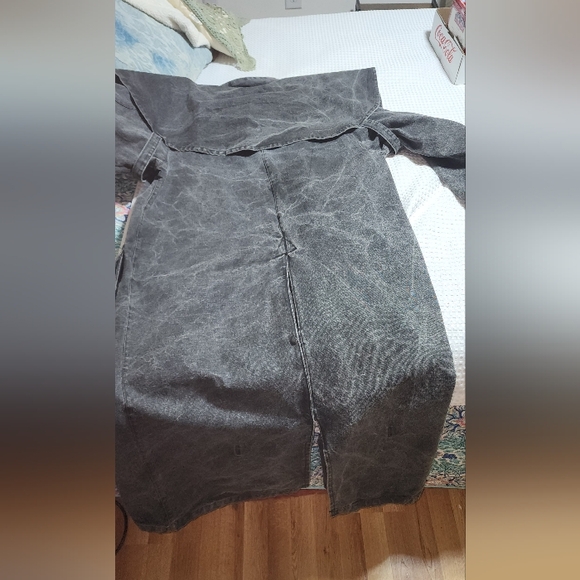 THE AUSTRALIAN OUTBACK COLLECTION EUC MENS SIZE MEDIUM DENIM DUSTER LONG COAT - Picture 8 of 10